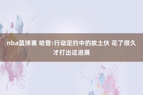 nba篮球赛 哈登:行动定约中的故土伙 花了很久才打出这进展