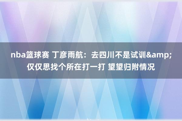 nba篮球赛 丁彦雨航：去四川不是试训&仅仅思找个所在打一打 望望归附情况